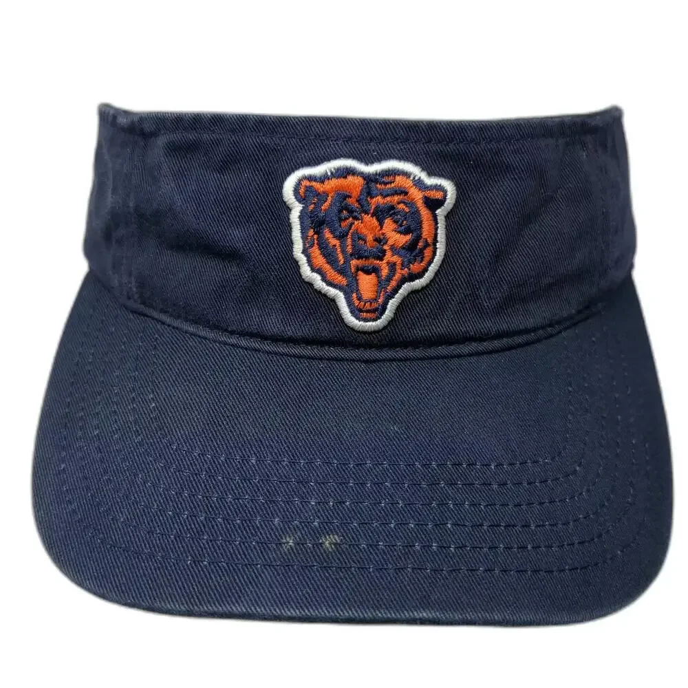 Chicago Bears NFL Twins Enterprise Visor Blue One Size Embroidered Strapback